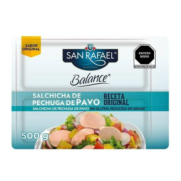 Salchicha de pechuga de pavo San Rafael Balance 500 g