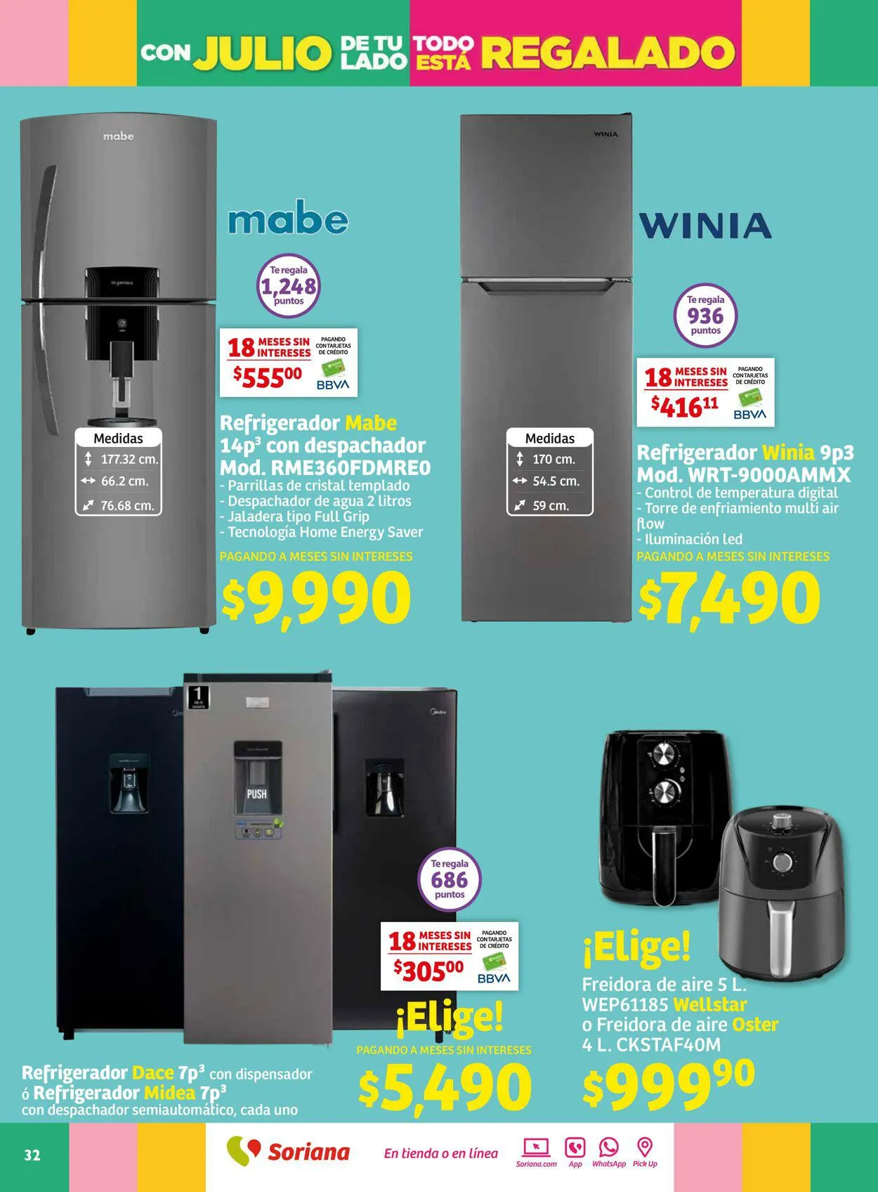 Catálogo de Soriana - Folleto Julio Regalado Mercado Nacional Oferta actual 13 de julio al 20 de julio 2023 - Pagina 32