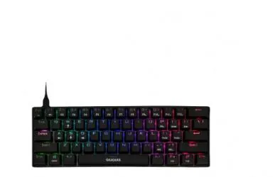 Teclado Gamer Gamdias HERMES E3 RGB, Teclado Mecánico, Switch Gamdias Blue, Alámbrico, Negro (Inglés)