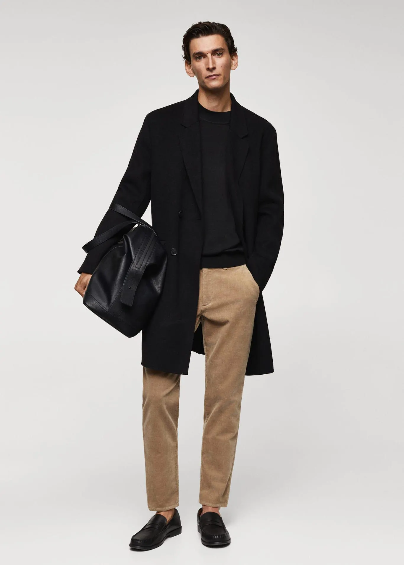 Pantalón pana slim fit cordón