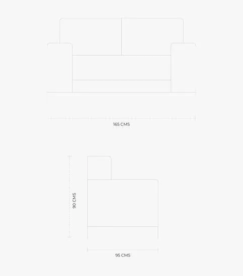 Love Seat Berna De Tela Color Gris