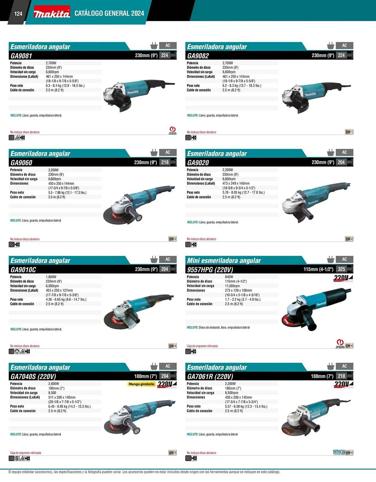 Catálogo de Catálogo Makita 12 de enero al 31 de diciembre 2026 - Pagina 124