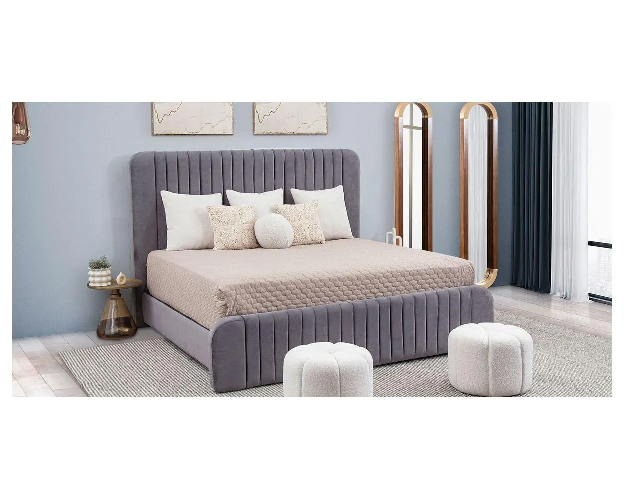 Cama King Size Iris Gris
