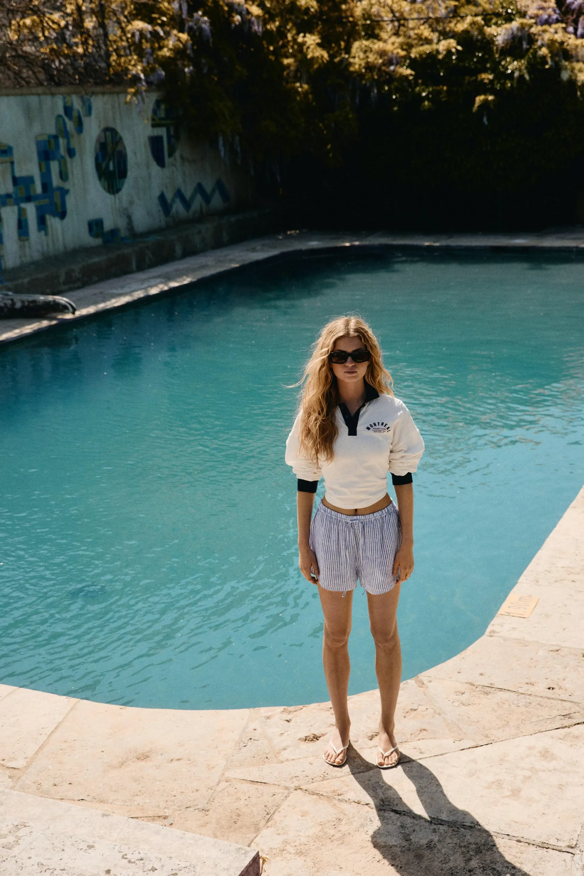 Shorts de lino con cordón de ajuste