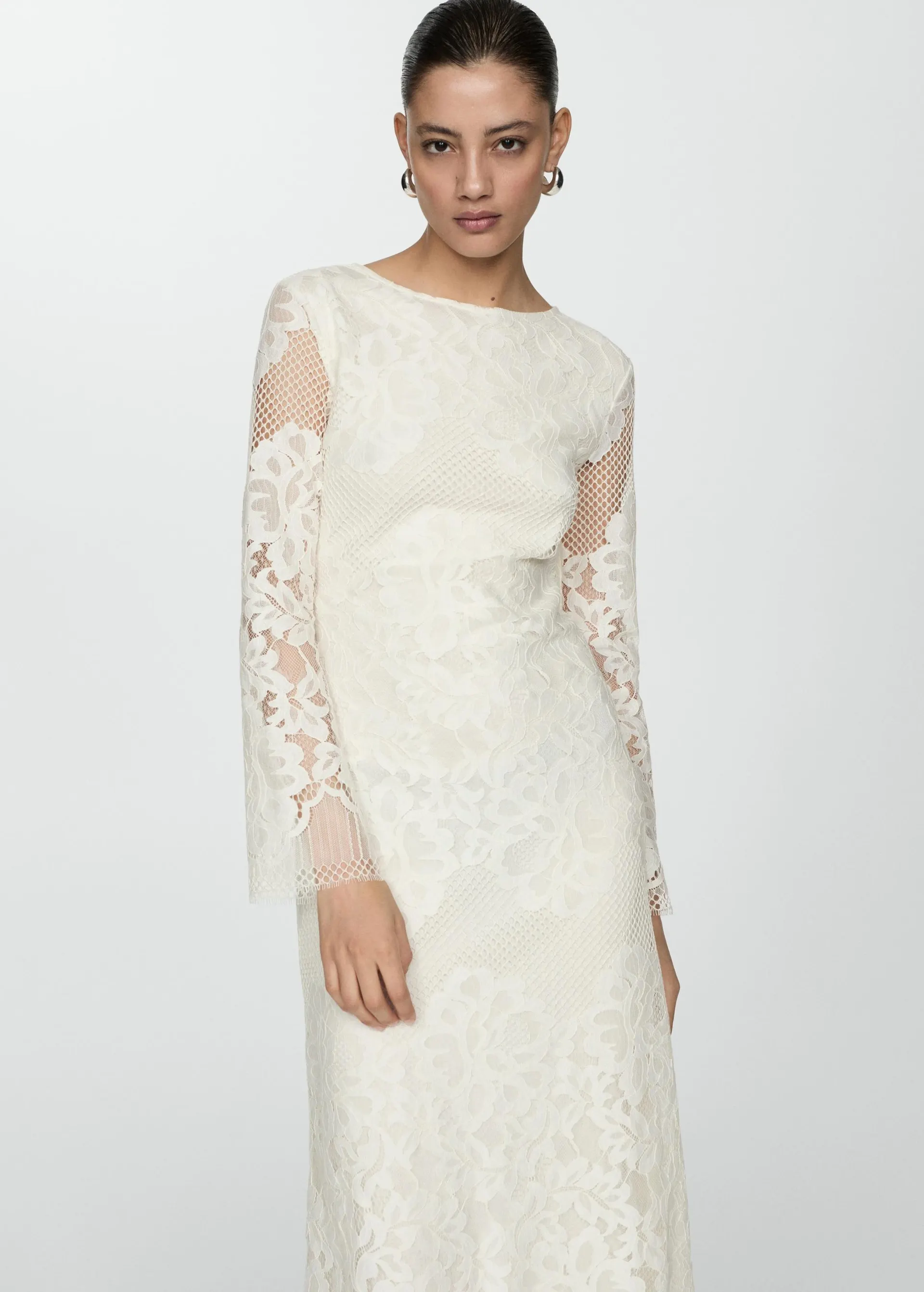 Vestido midi bordado