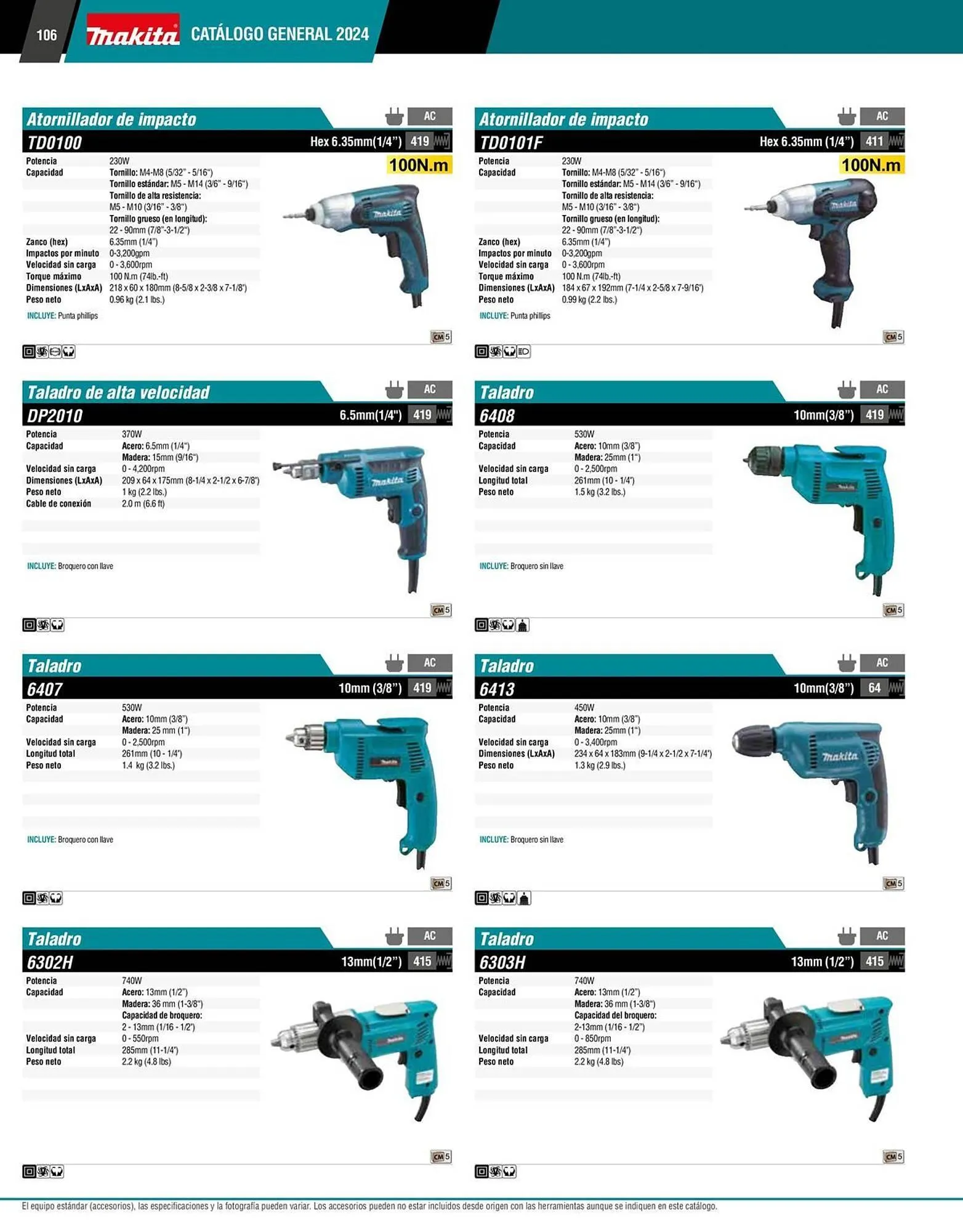 Catálogo de Catálogo Makita 12 de enero al 31 de diciembre 2026 - Pagina 106