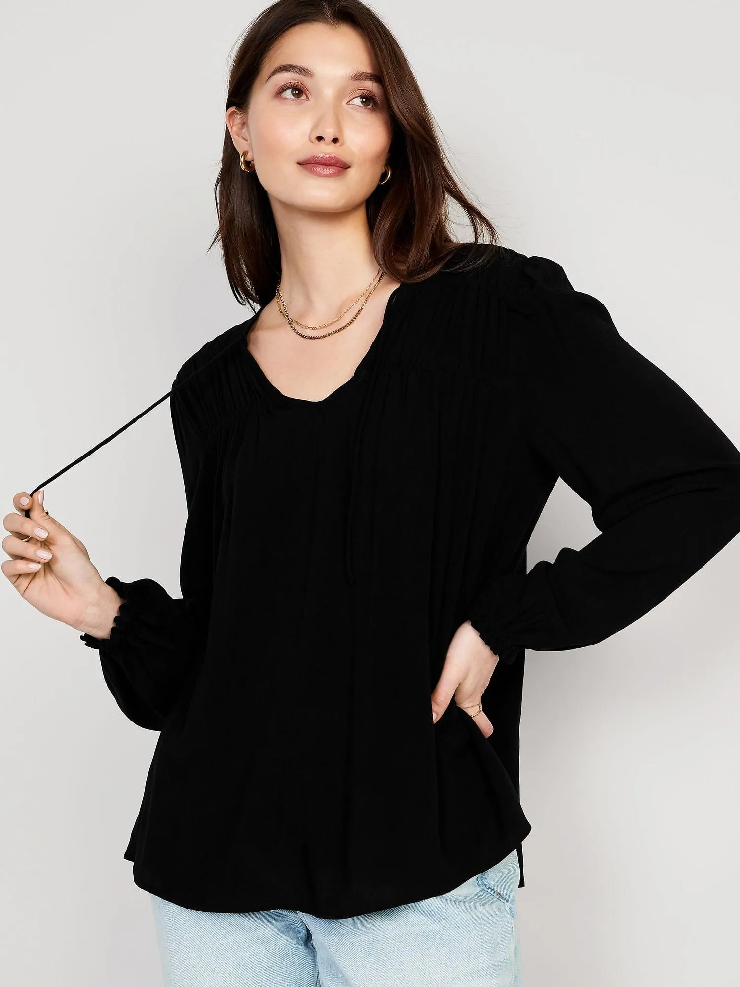 Blusa de manga larga con estampado Old Navy para Mujer