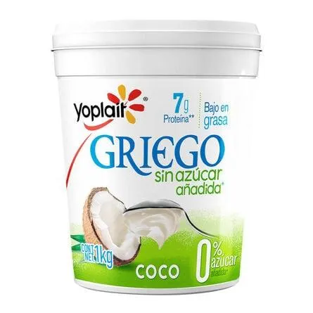 Yoghurt Griego Yoplait Sin Azúcar Coco 1 kg