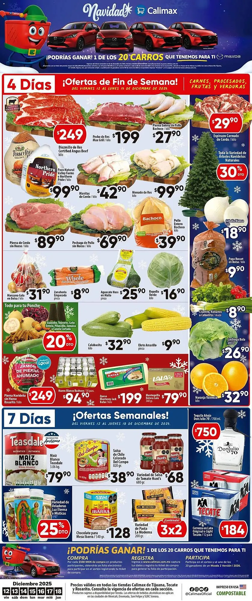 Catálogo de Folleto Calimax 12 de diciembre al 15 de diciembre 2025 - Pagina 1