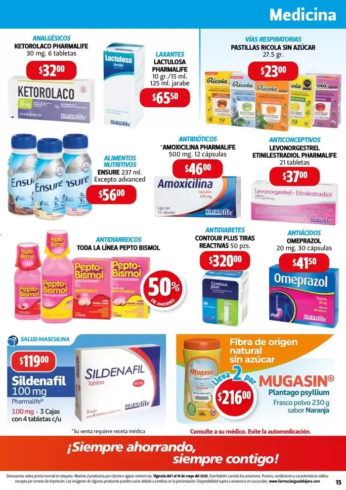 Catálogo de Boletín Farmacias Guadalajara  2 de mayo al 15 de mayo 2025 - Pagina 15