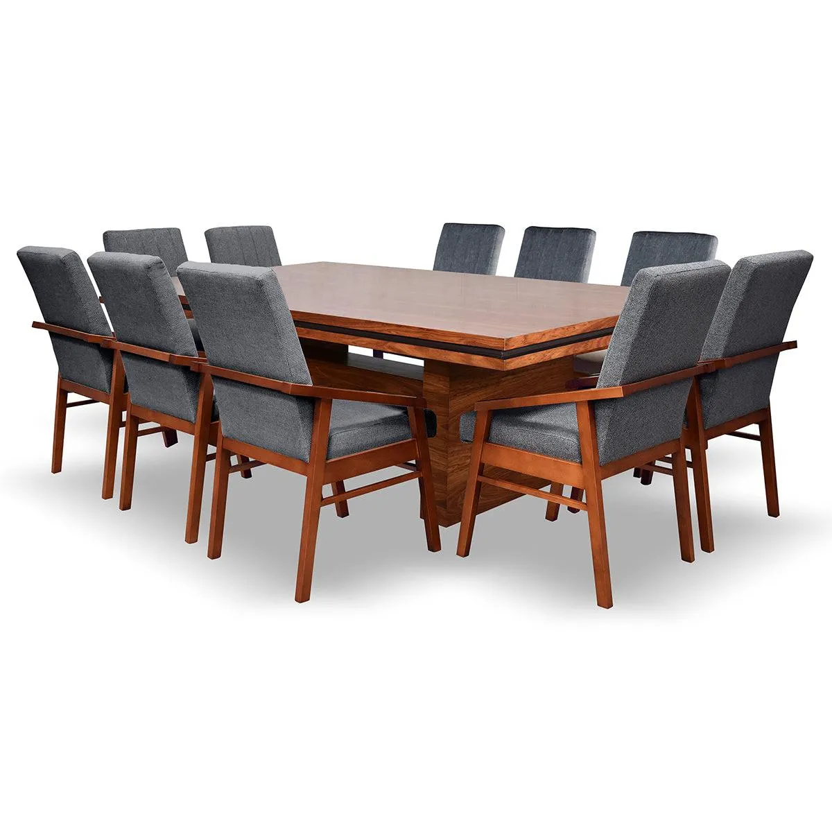 Comedor Valdivia 10 Sillas (10 Gris)