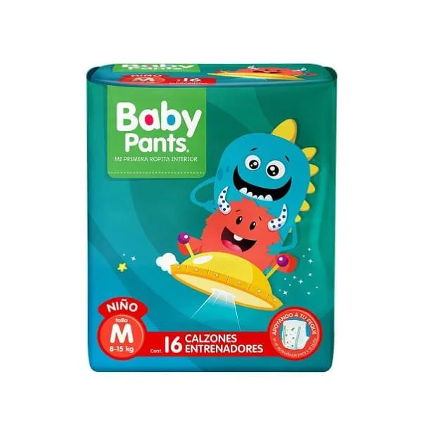 Pañal Baby pants mediano niño 16 piezas