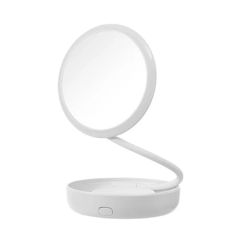 Espejo Giratorio Con Luz Led Blanco