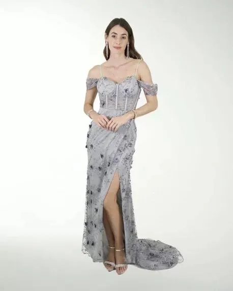 VESTIDO CL 3D DE HOMBRO DESCUBIERTO