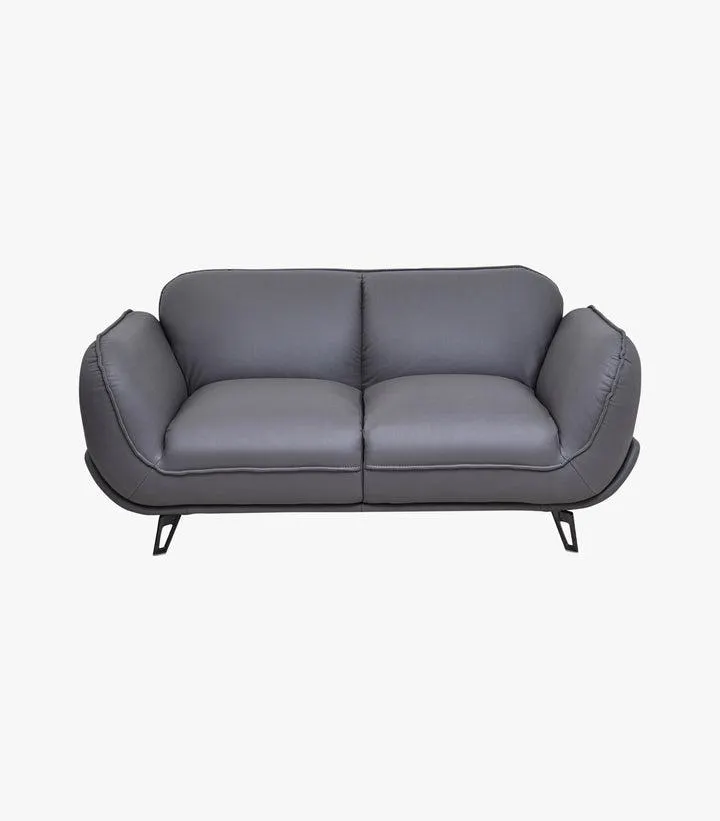 Love Seat Medoc de tela color gris