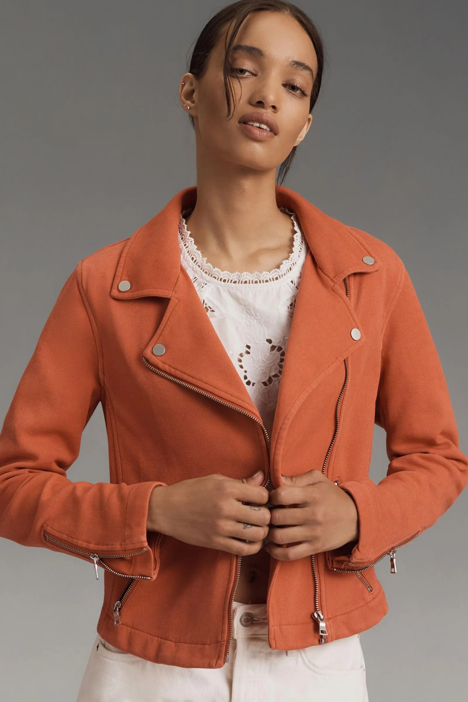 The Saige Knit Moto Jacket