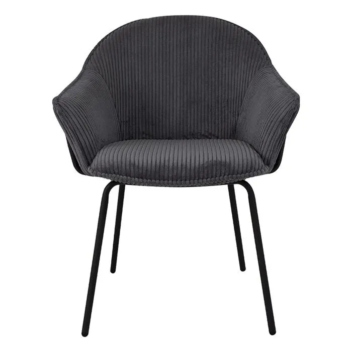 Silla Tela Gris Oxford/negro Bonke