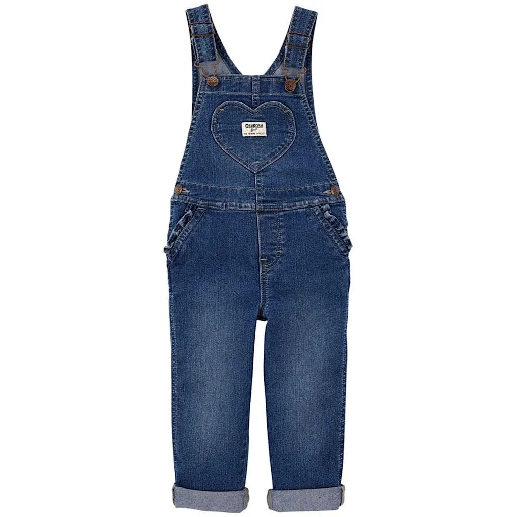 Overol Oshkosh bolsillo de corazón para bebita