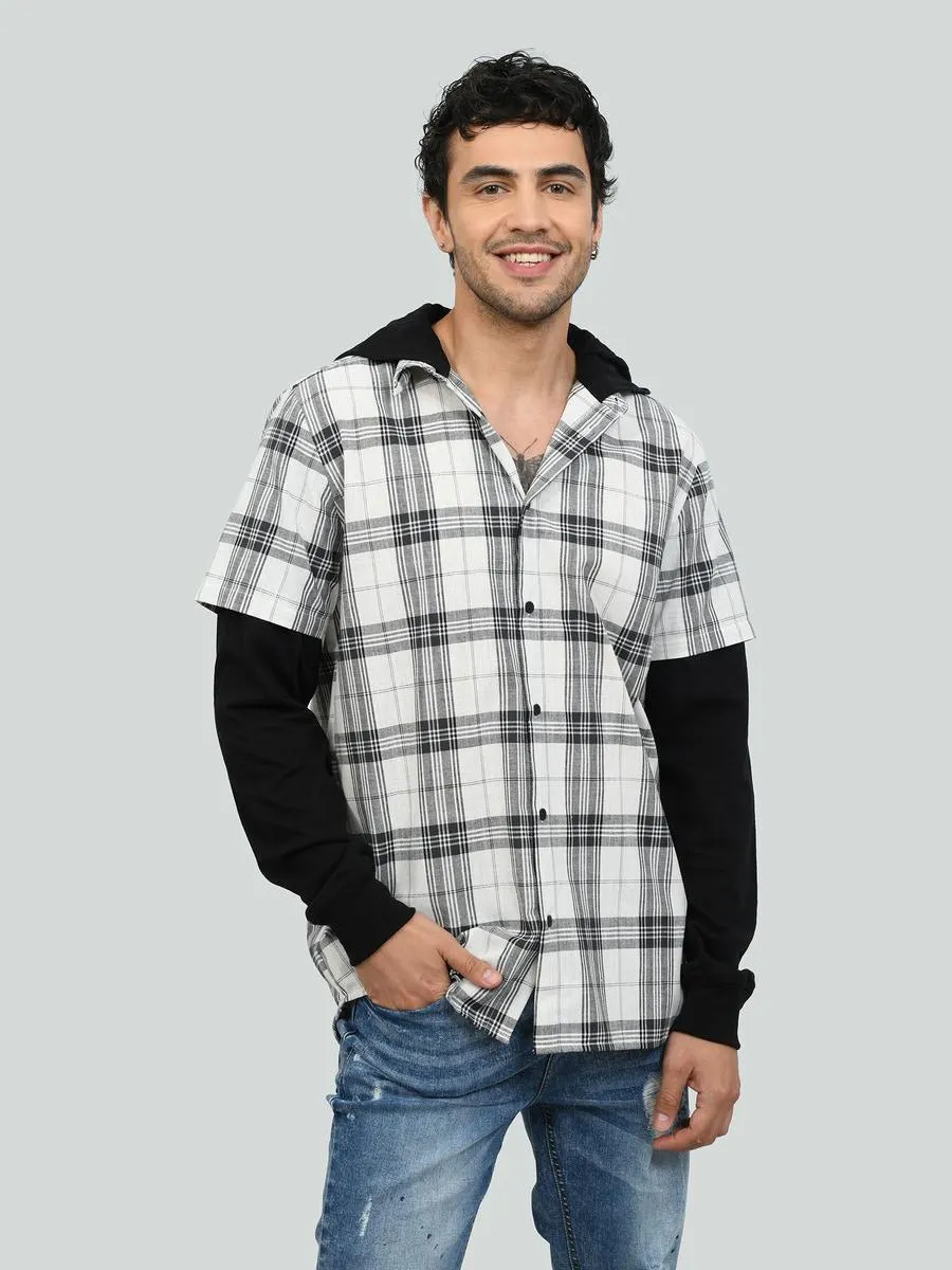 Camisa Cuadros con Capucha