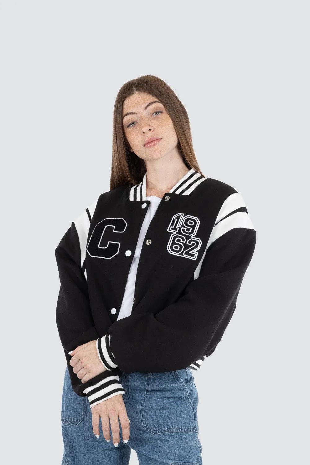 Chamarra bomber negra