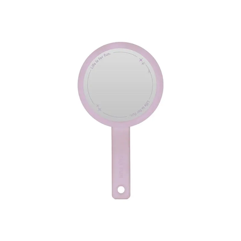 Espejo De Mano Doble Cara Sintético Rosa