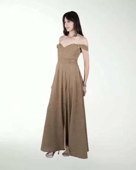 VESTIDO CL FALDA LINEA A CON ABERTURA