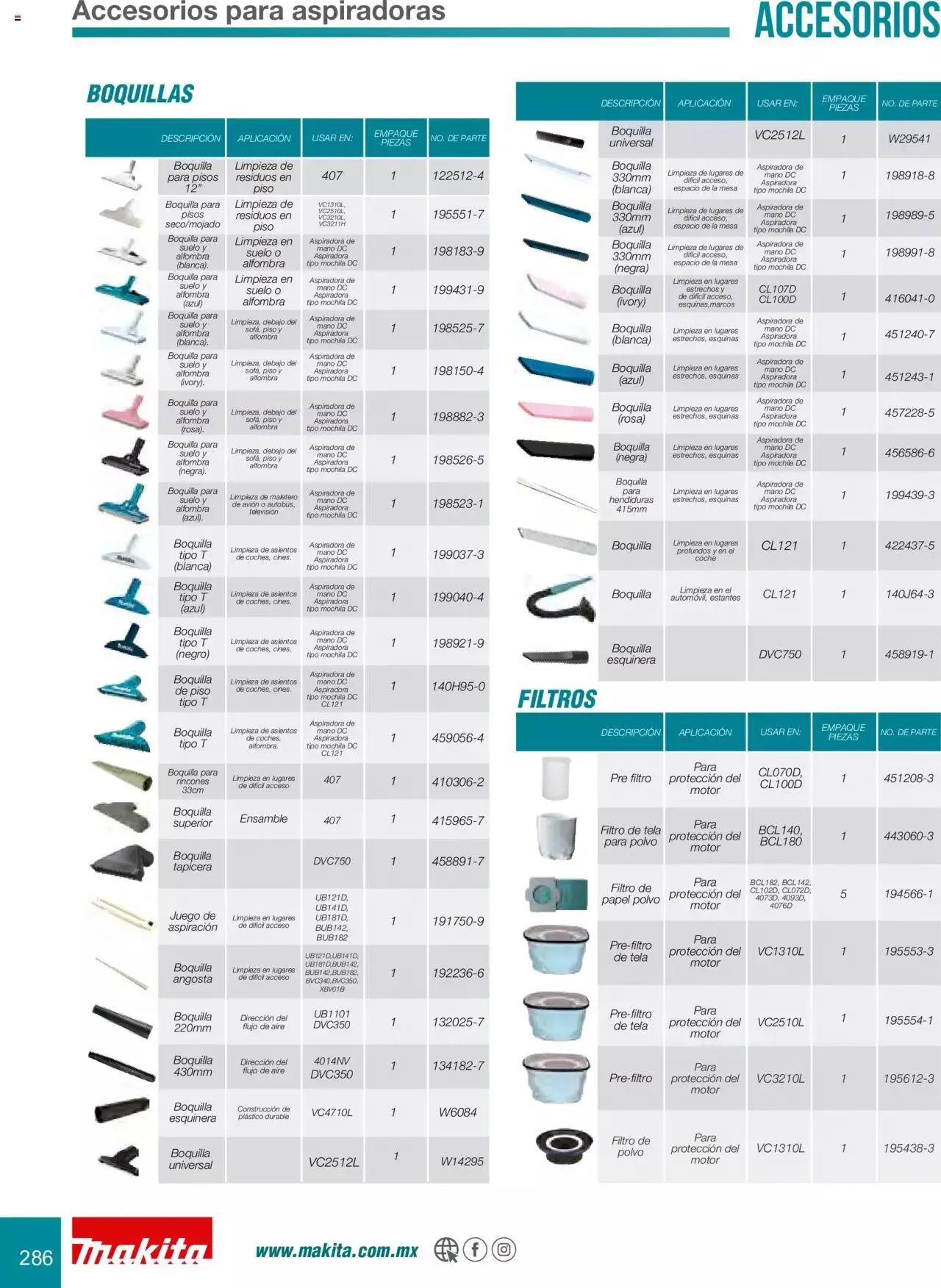 Catálogo de Makita Ofertas Accesorios 5 de septiembre al 31 de diciembre 2023 - Pagina 286