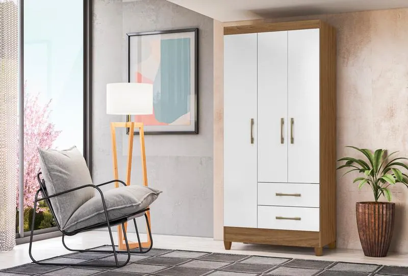 Armario Lima Natural / Blanco