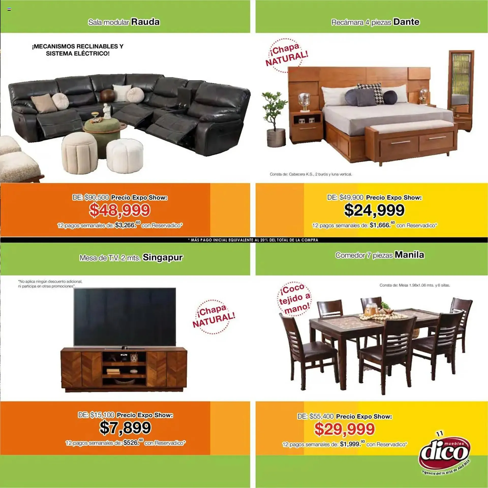 Catálogo de Catálogo Muebles Dico 16 de abril al 30 de abril 2025 - Pagina 11
