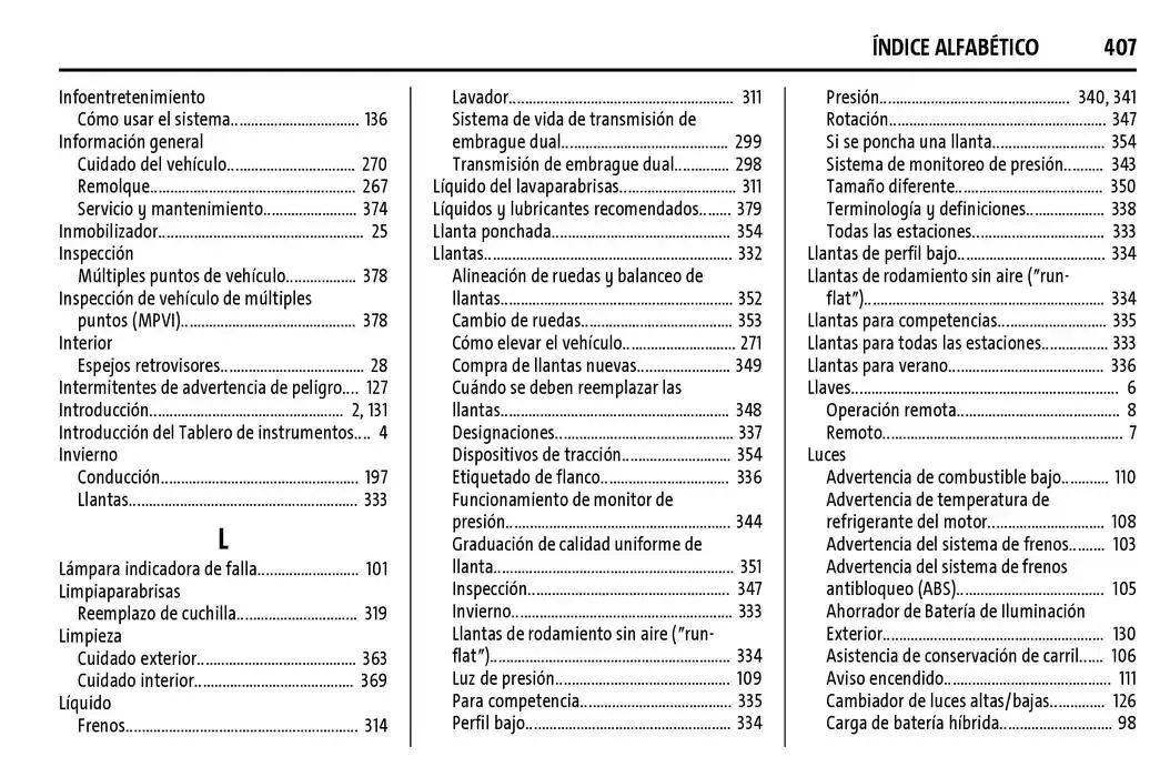 Catálogo de Chevrolet Corvette Stingray Manual del propietario 22 de enero al 31 de diciembre 2025 - Pagina 408