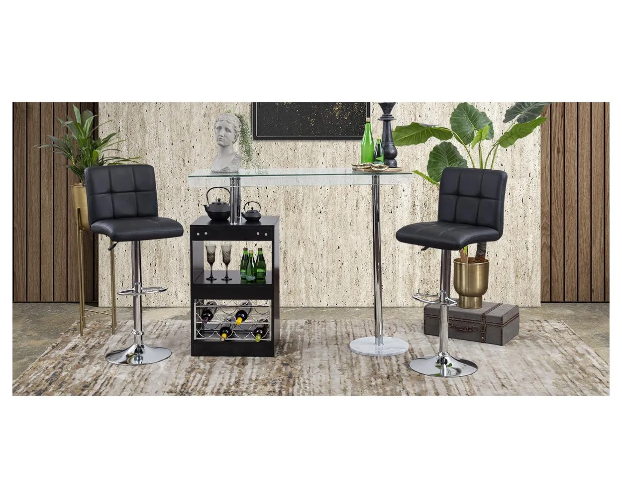 Banco Bar Spira Negro 8106