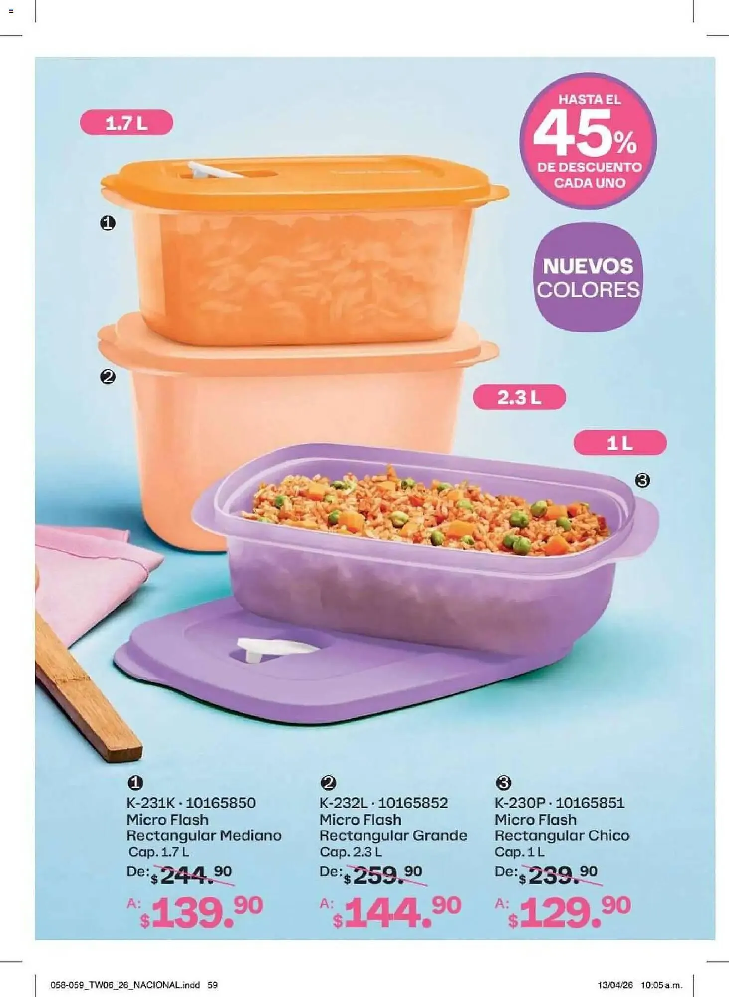 Catálogo de Catálogo Tupperware 18 de mayo al 14 de junio 2026 - Pagina 59