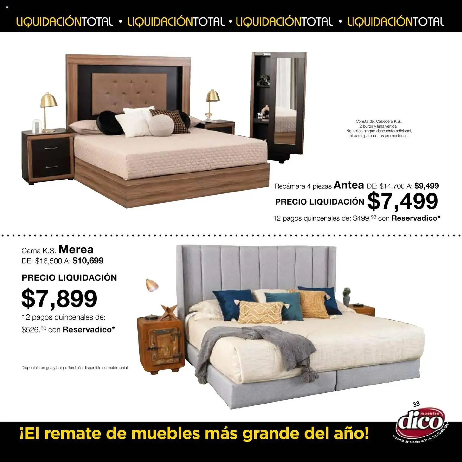 Catálogo de Catálogo Muebles Dico 4 de diciembre al 1 de enero 2026 - Pagina 33