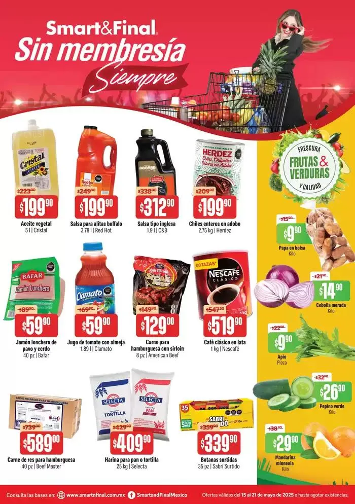 Catálogo de Ofertas Smart & Final 15 de mayo al 21 de mayo 2025 - Pagina 1