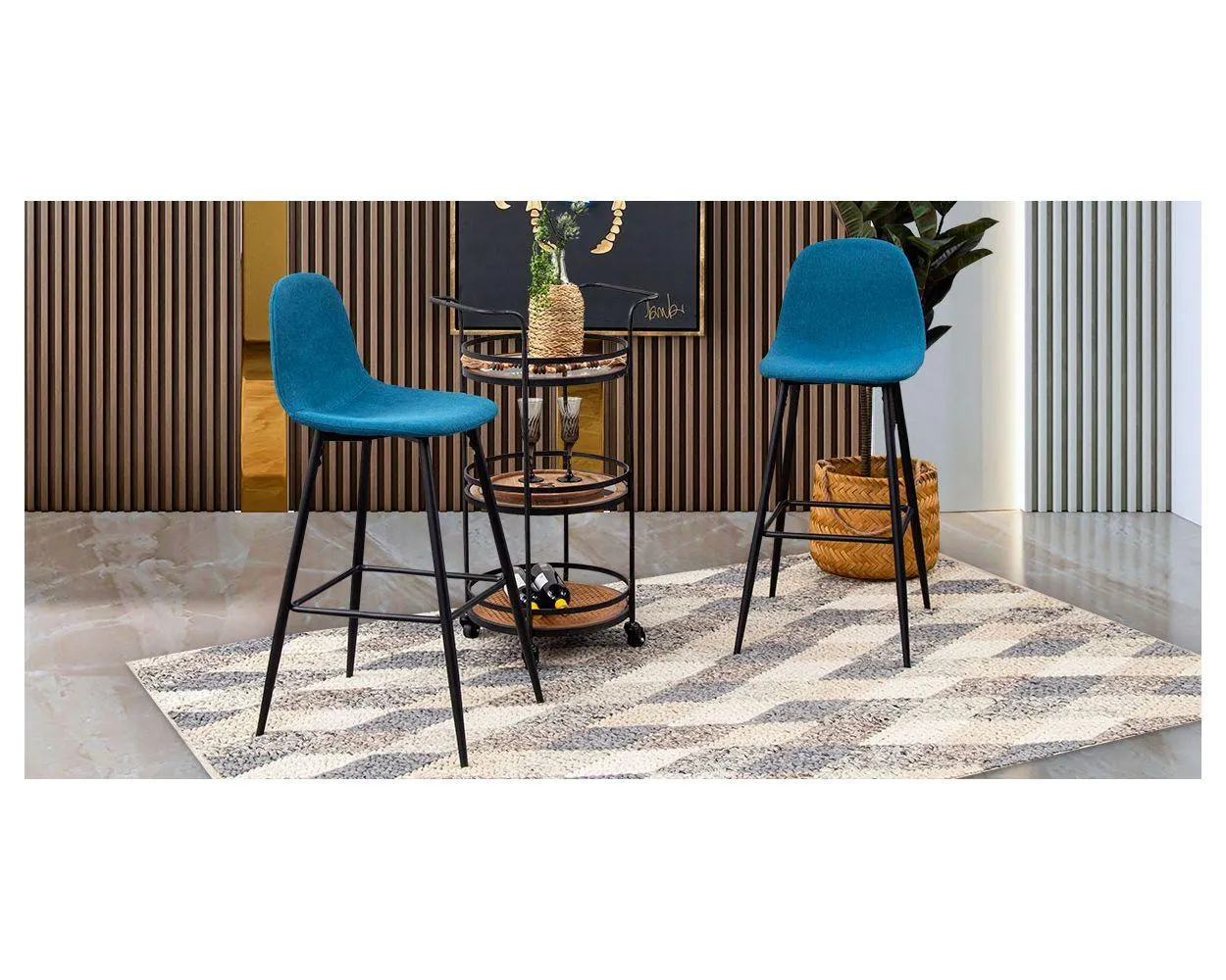 Banco Bar Arlo Azul