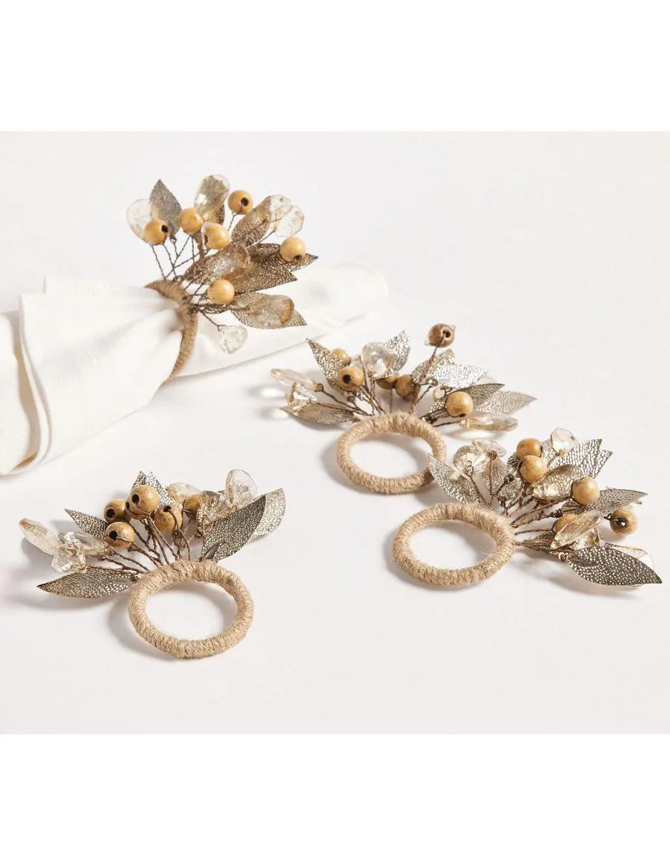 Set de aros para servilletas Rustic Leaf Napkin