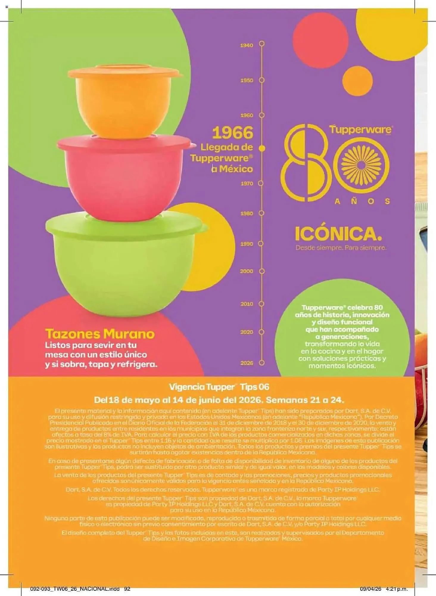 Catálogo de Catálogo Tupperware 18 de mayo al 14 de junio 2026 - Pagina 92