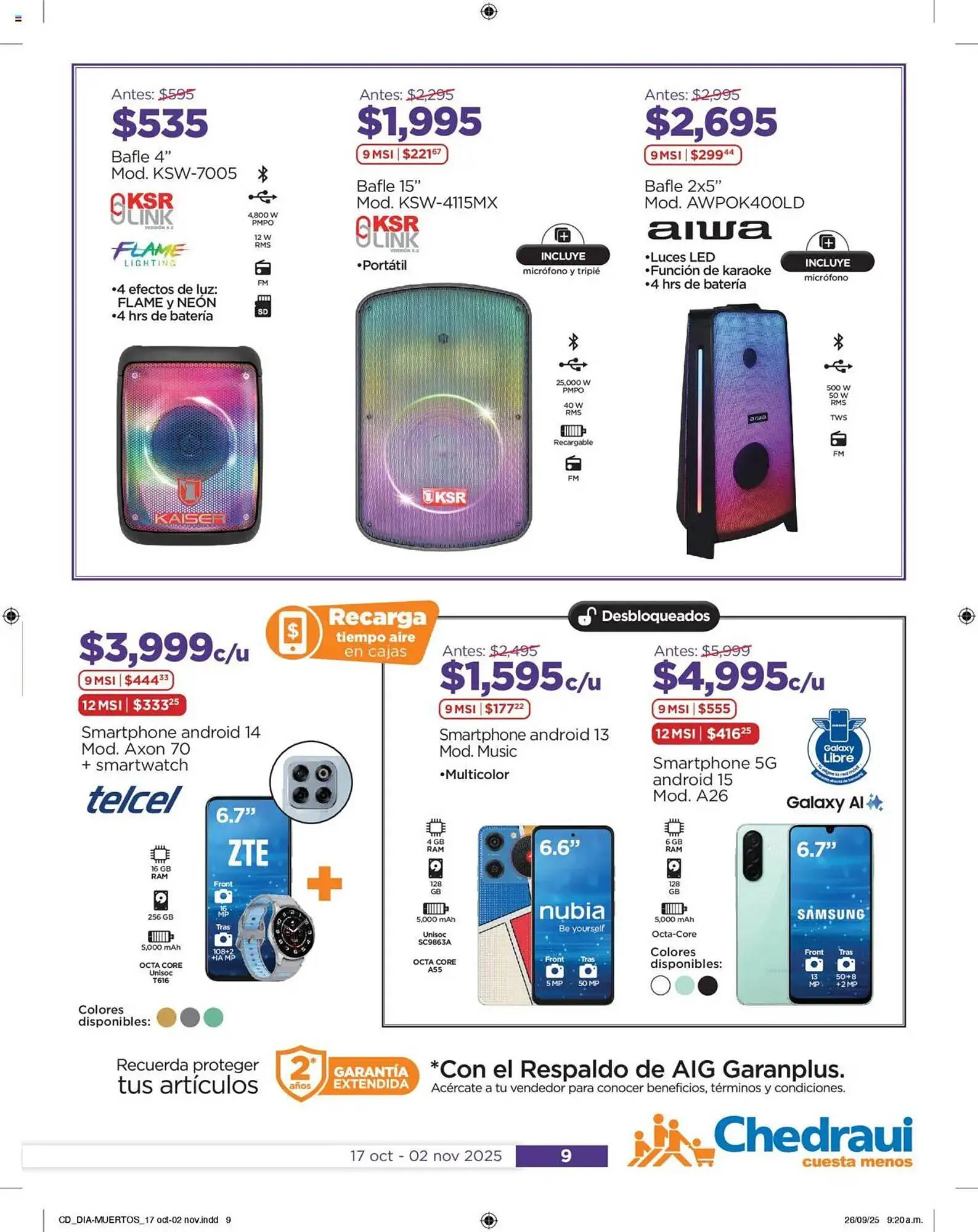 Catálogo de Folleto Chedraui 17 de octubre al 2 de noviembre 2025 - Pagina 9