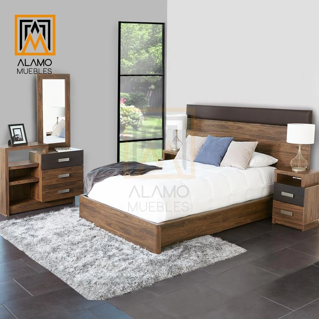 Recámara Tokio Mat/Qs/Ks Nogal 5 Piezas