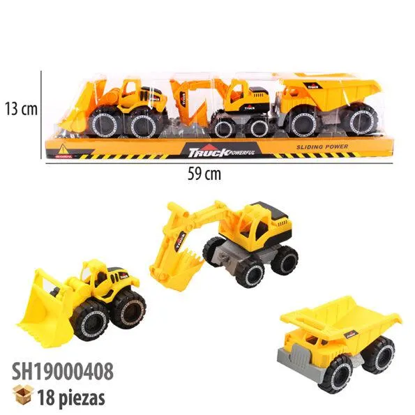 CAMIONES CONSTRUCCION 3 PIEZAS