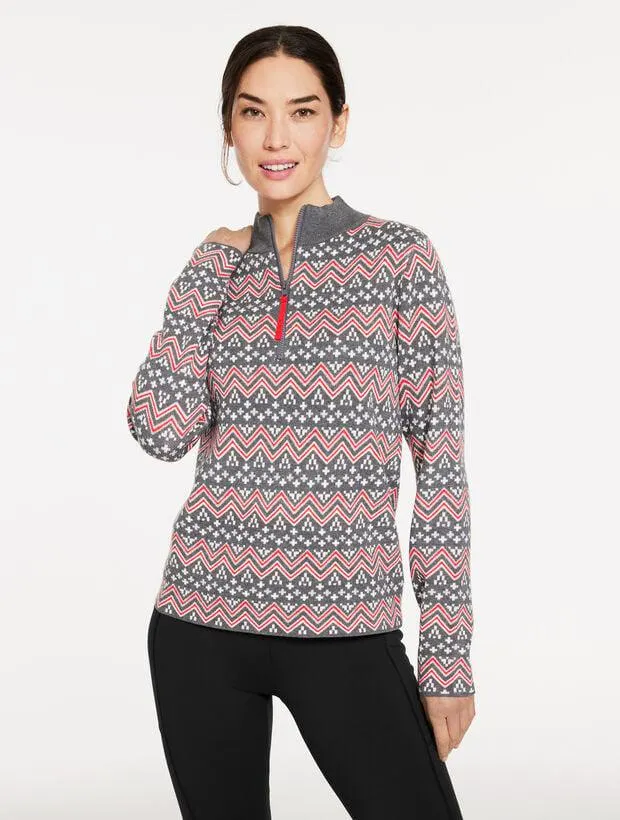 Half-Zip Sweater - Nordic Fair Isle