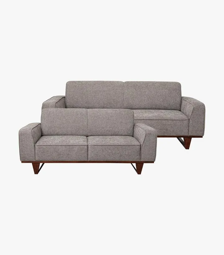 Sala Lola de Tela color Gris - Sofá y Love Seat
