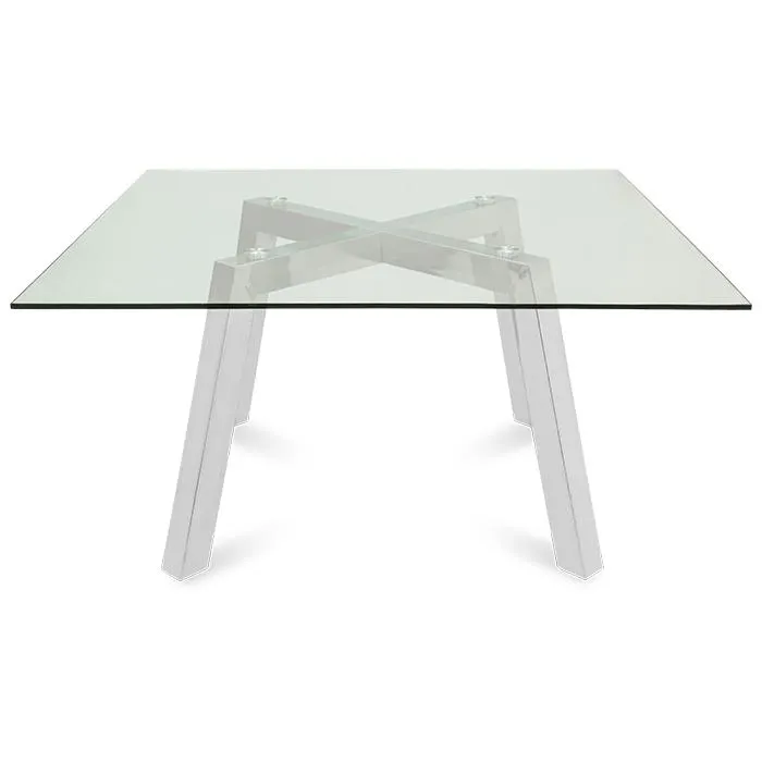 Mesa De Comedor P/8 Plateada Yoa
