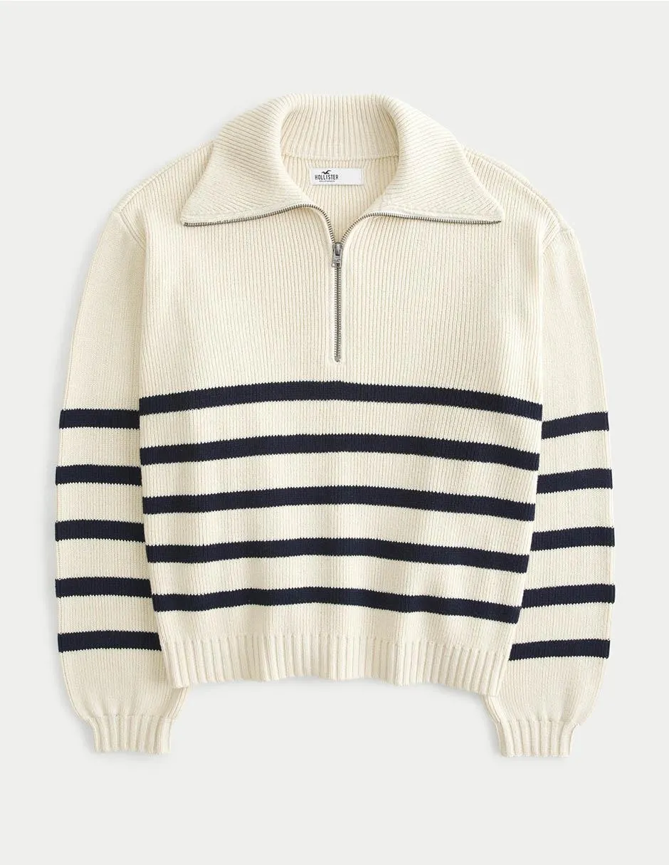 Suéter Hollister cuello con cierre para mujer