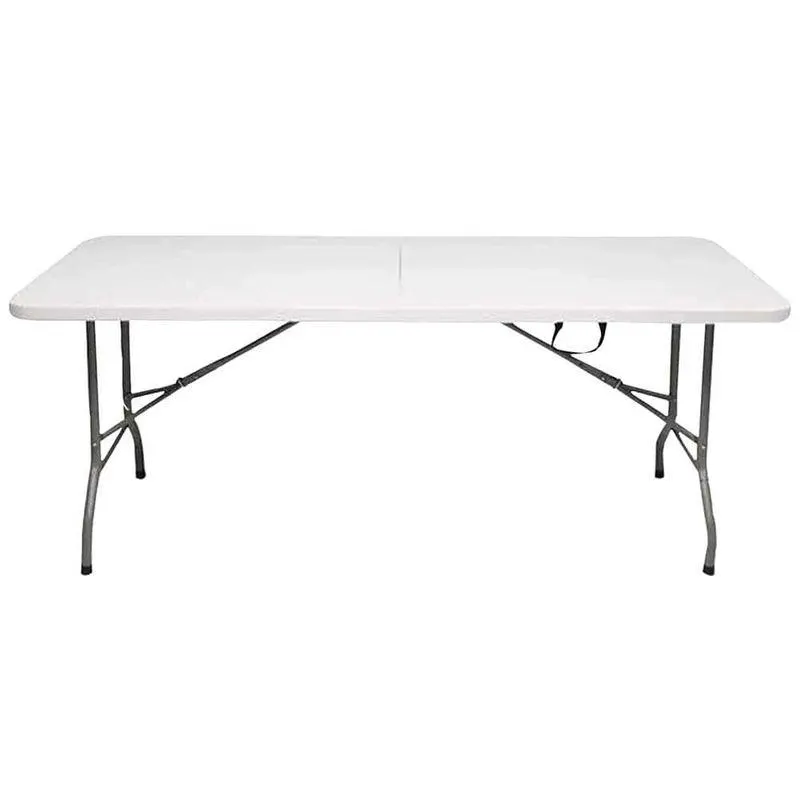 Mesa Plegable Blanca Tipo Portafolio de 1.80 mts x 74 cm Linium