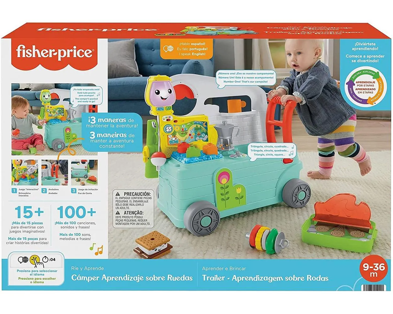 Fisher-Price Ríe y Aprende Cámper Aprendizaje sobre Ruedas