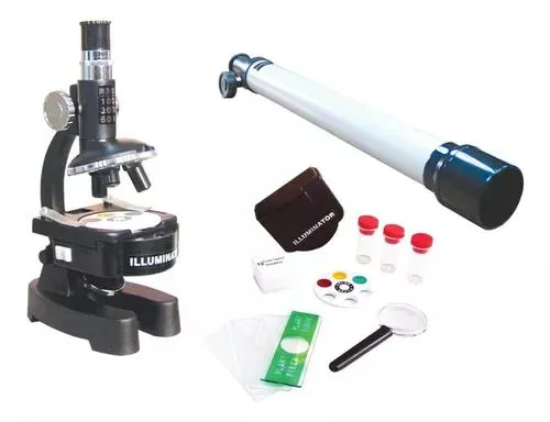 Set Microscopio 100x A 600x Y Telescopio 30x 40mm Mi Alegría
