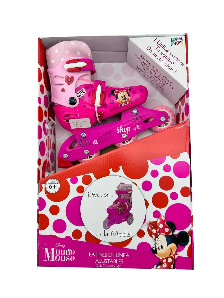 Patines Ajustables para Niña con 3 Ruedas de Minnie Mouse 651551008801
