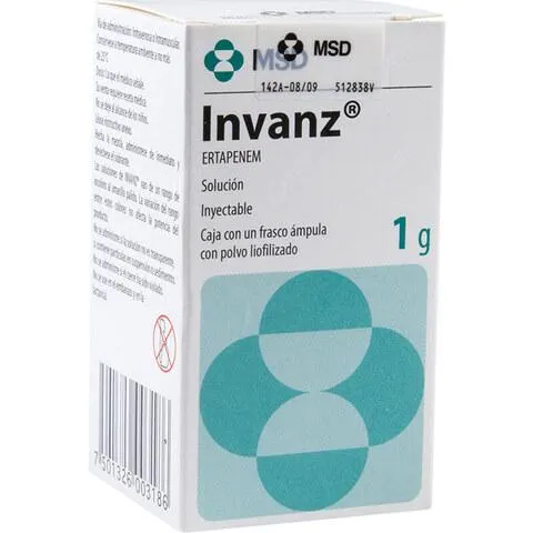 Invanz Inyección 1 Solución Frasco Ámpula