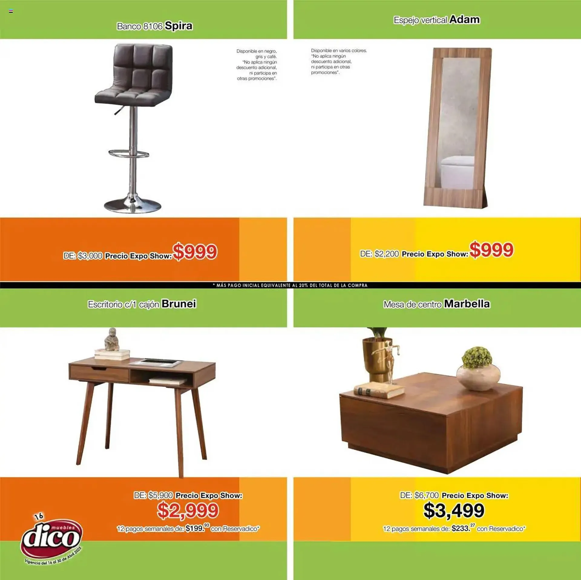 Catálogo de Catálogo Muebles Dico 16 de abril al 30 de abril 2025 - Pagina 16